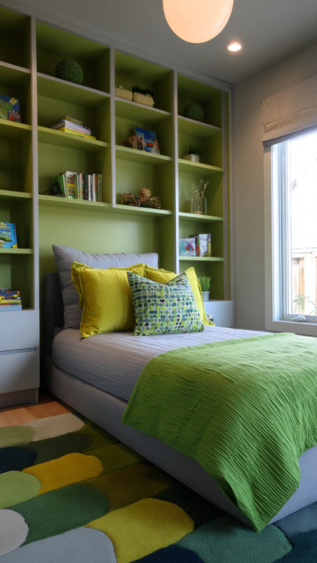6. Green Boys Bedroom with Fresh Energy