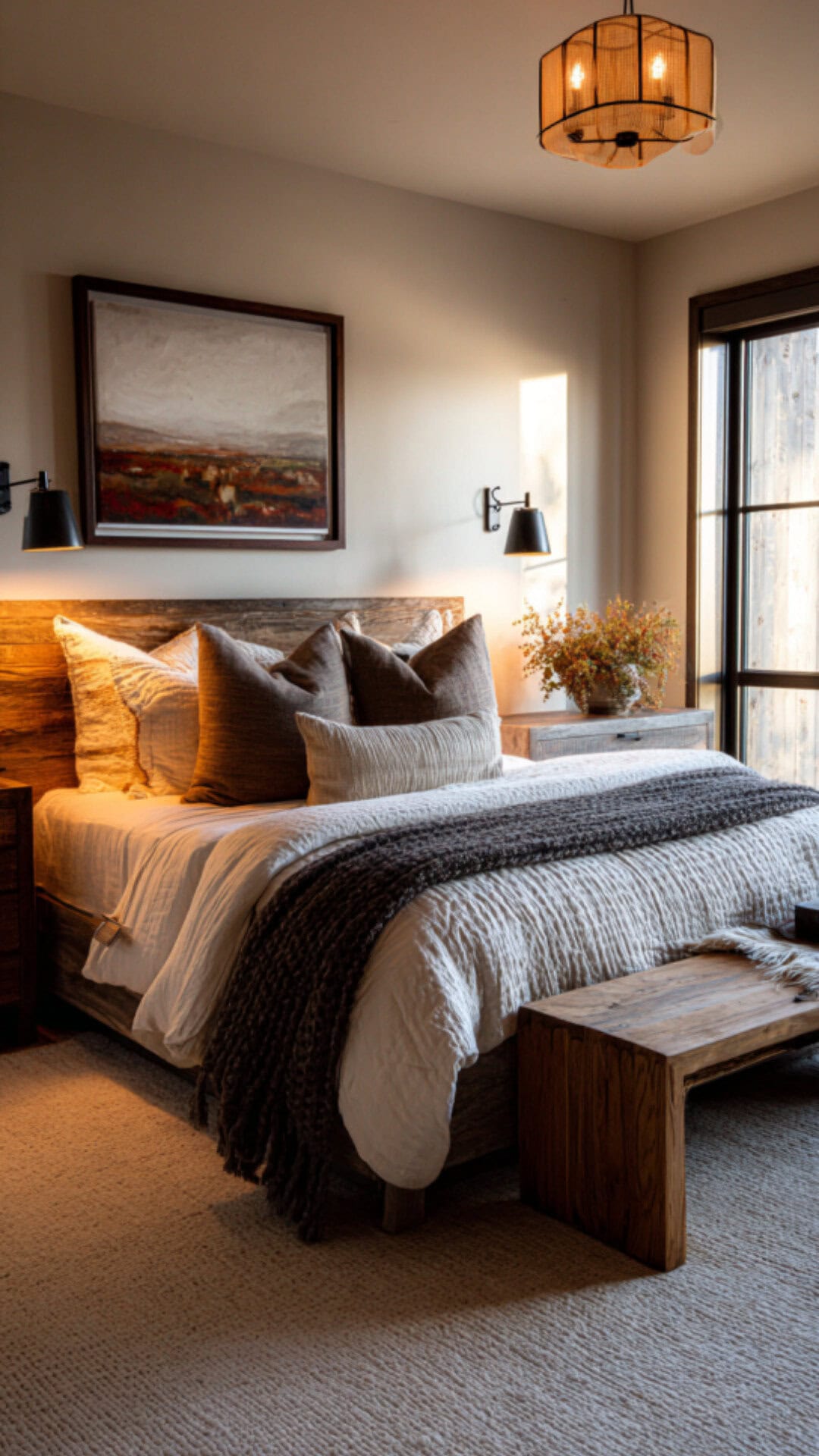 6. Earthy Warm Bedroom with Natural Calm