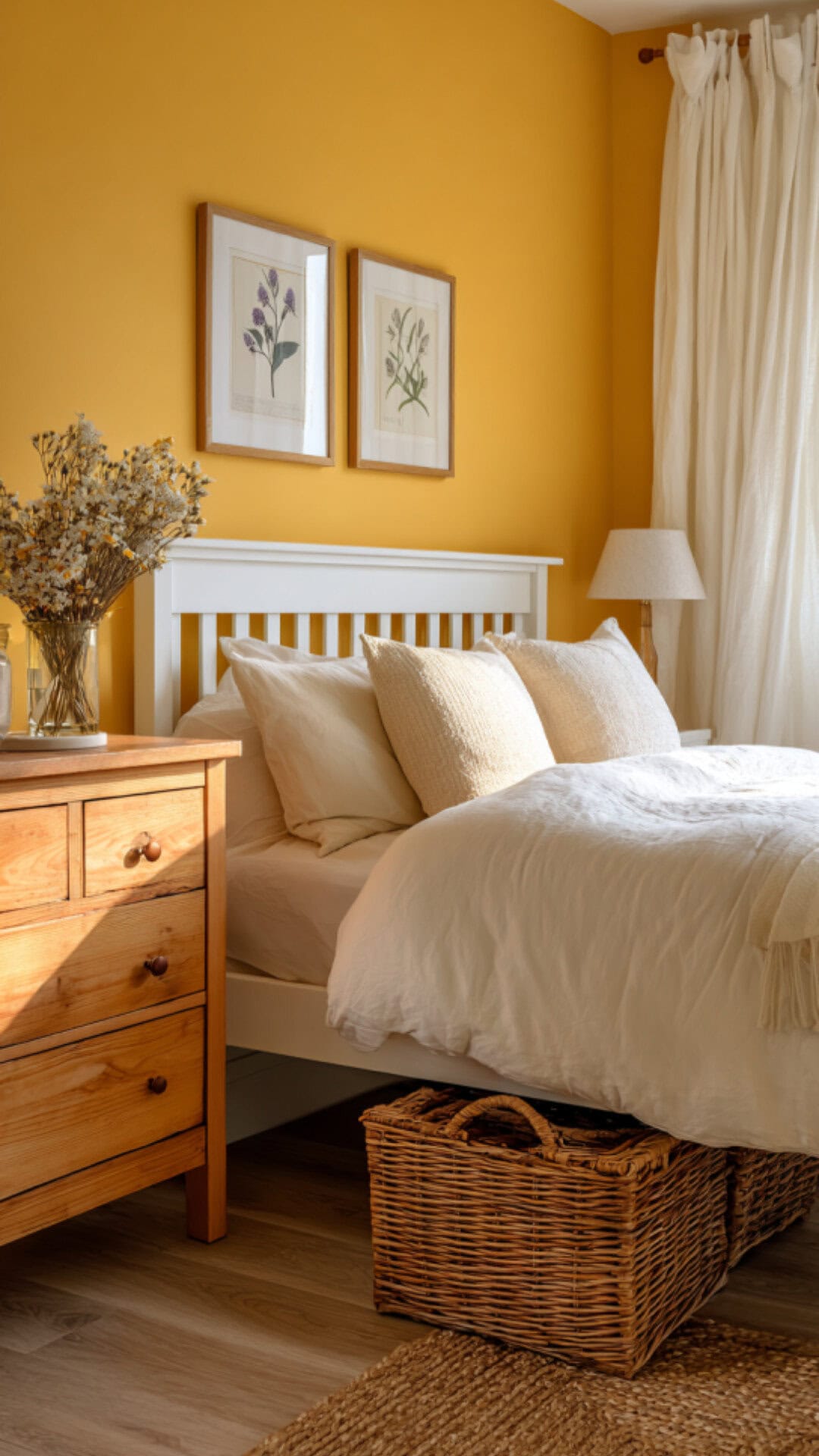 6. Yellow Bedroom Paint for Cheerful Energy
