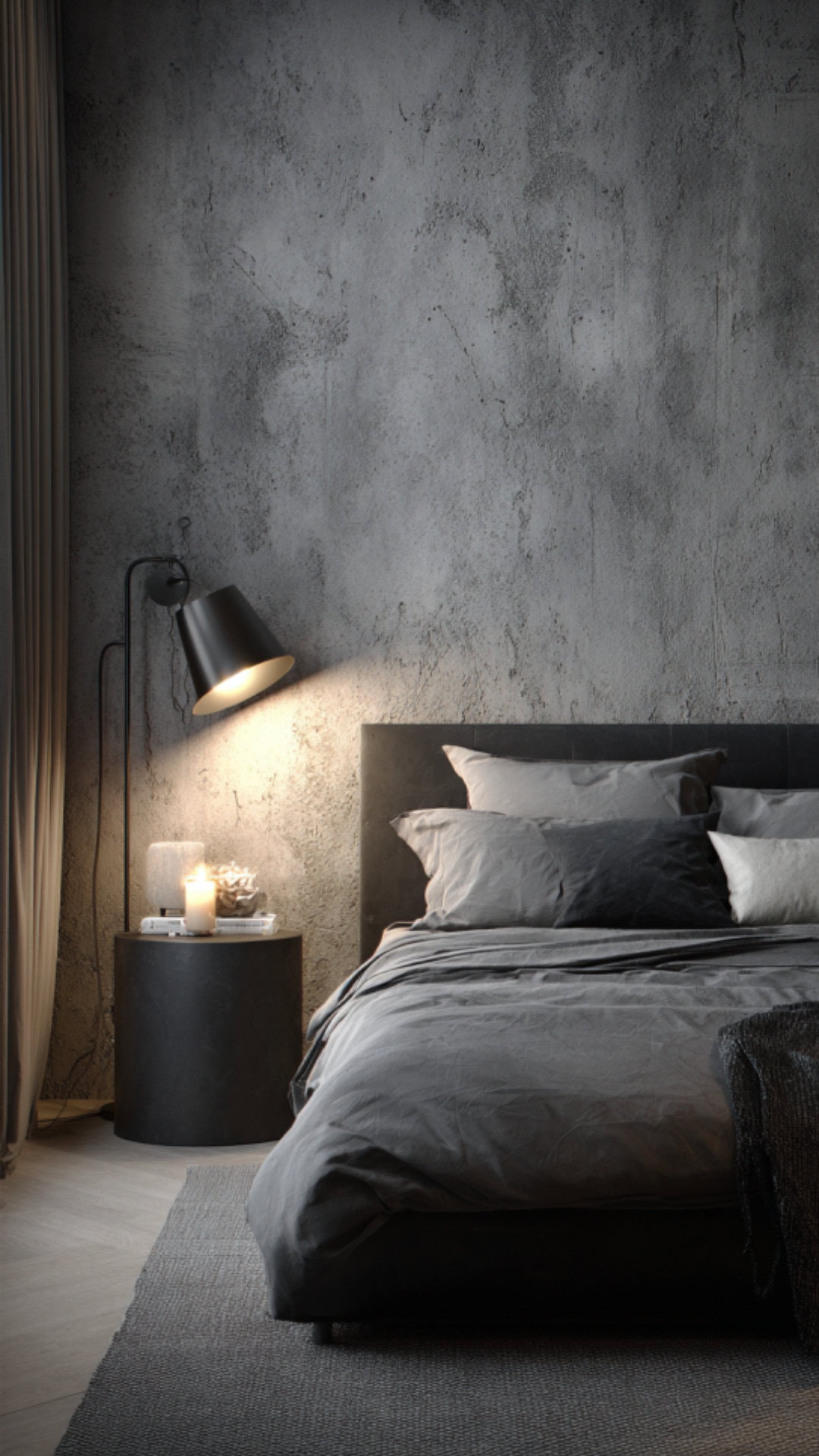 6. Grey Simple Bedroom with Subtle Sophistication
