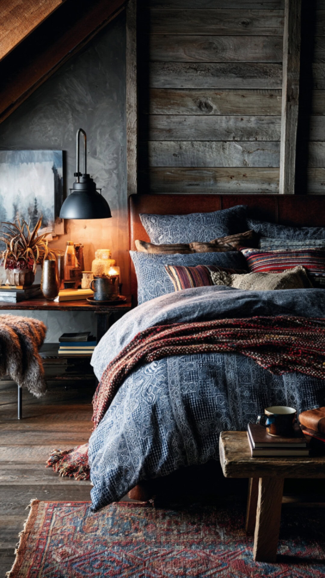 6. Boho Male Bedroom with Relaxed Character
