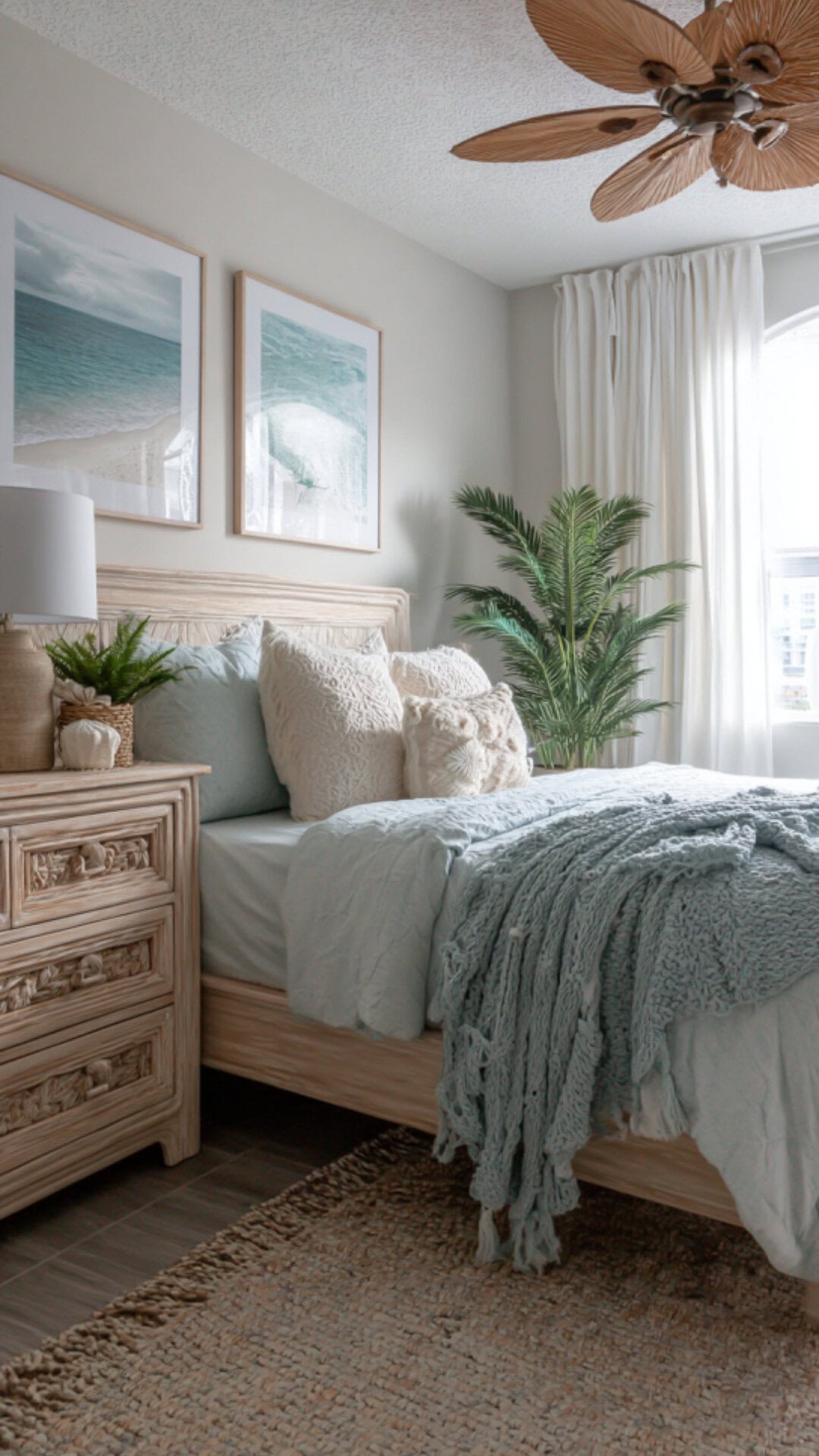 6. Beach-Themed Teen Girl Bedroom with Breezy Fun