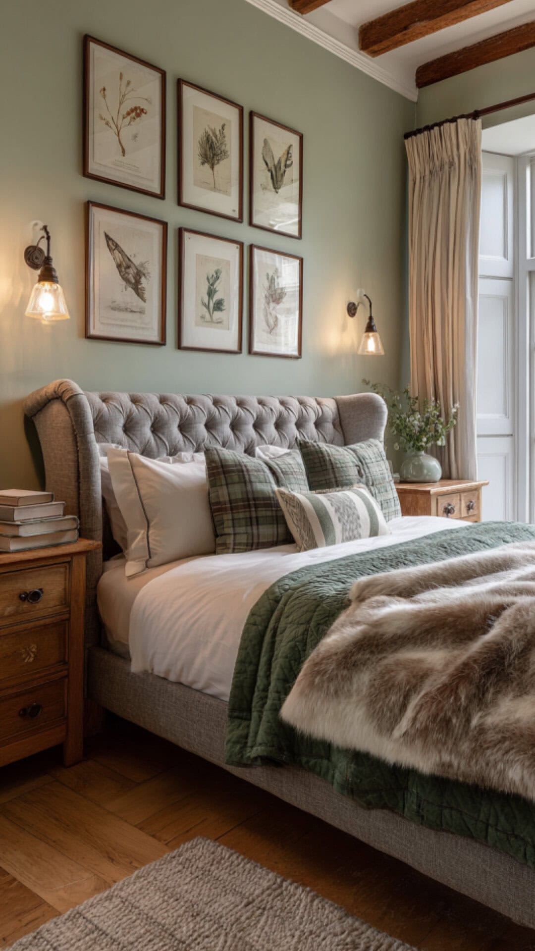 6. Green Western Bedroom with Fresh Style