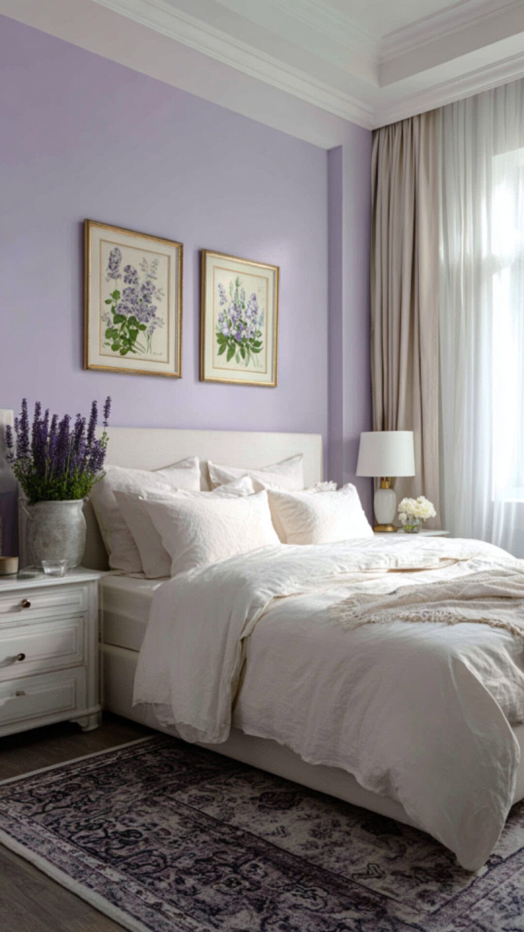 6. Lavender Grown Woman Bedroom with Gentle Sophistication
