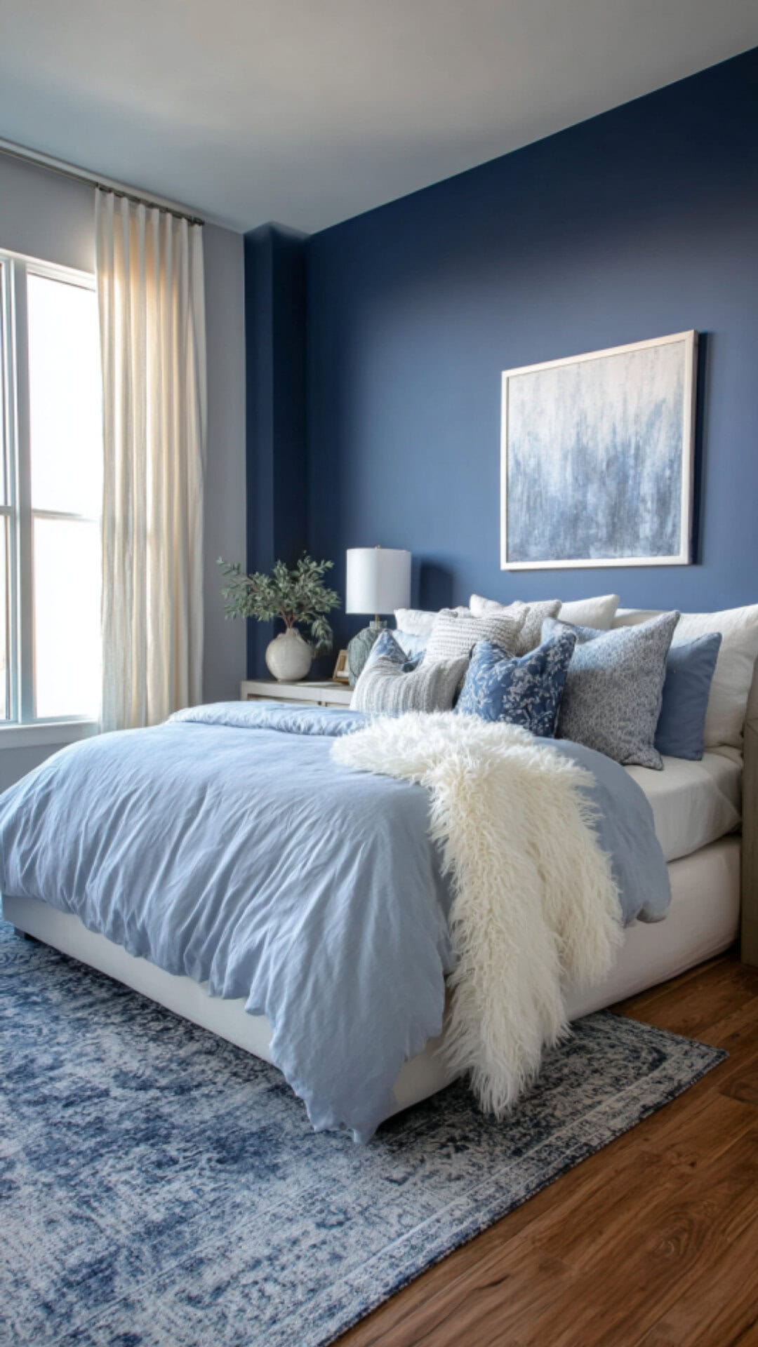 6. Blue Bedroom Color Combination for Classic Calm