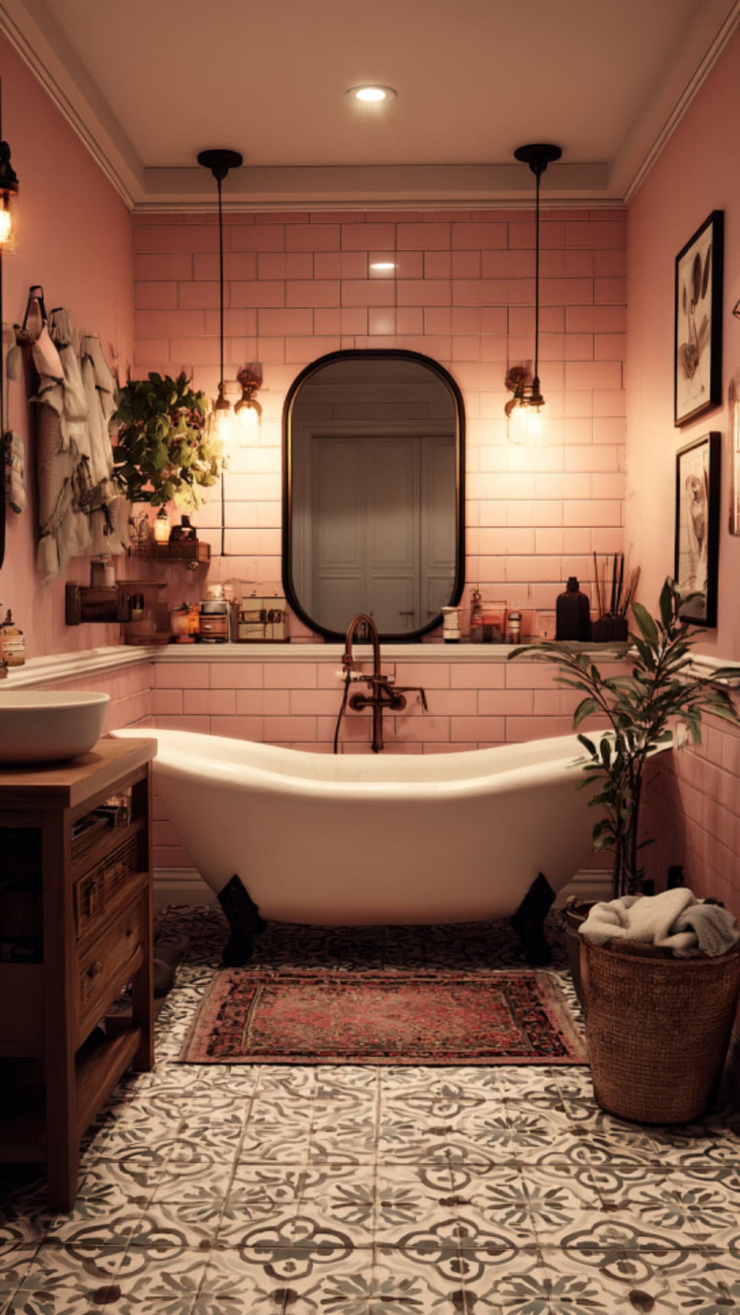 7. Cute Fun Bathroom with Charming Details