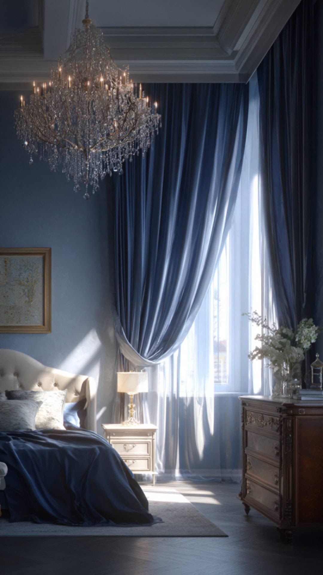 7. Blue Curtains for a Peaceful and Relaxing Bedroom