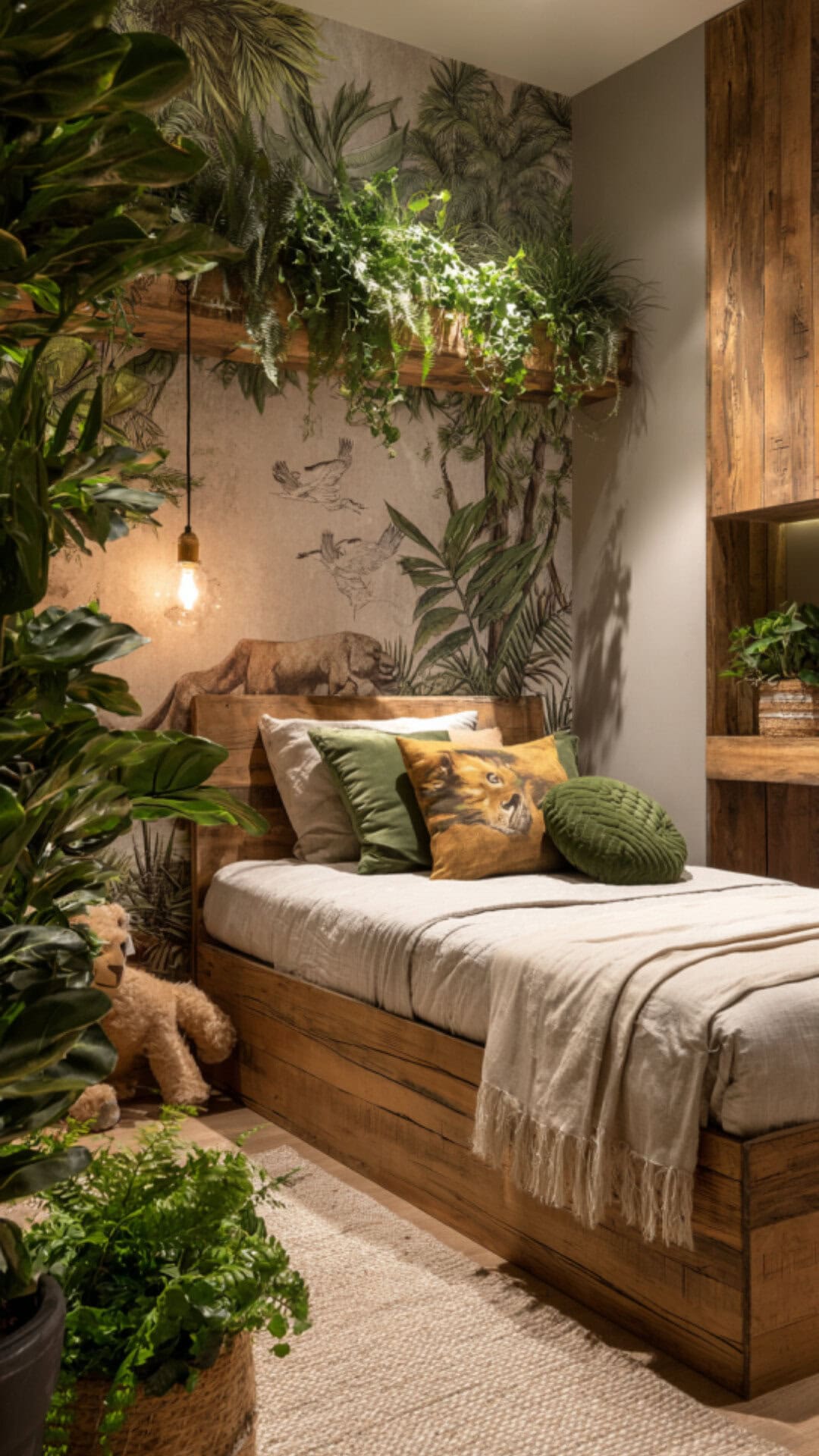 7. Jungle Kids Bedroom with Adventurous Spirit
