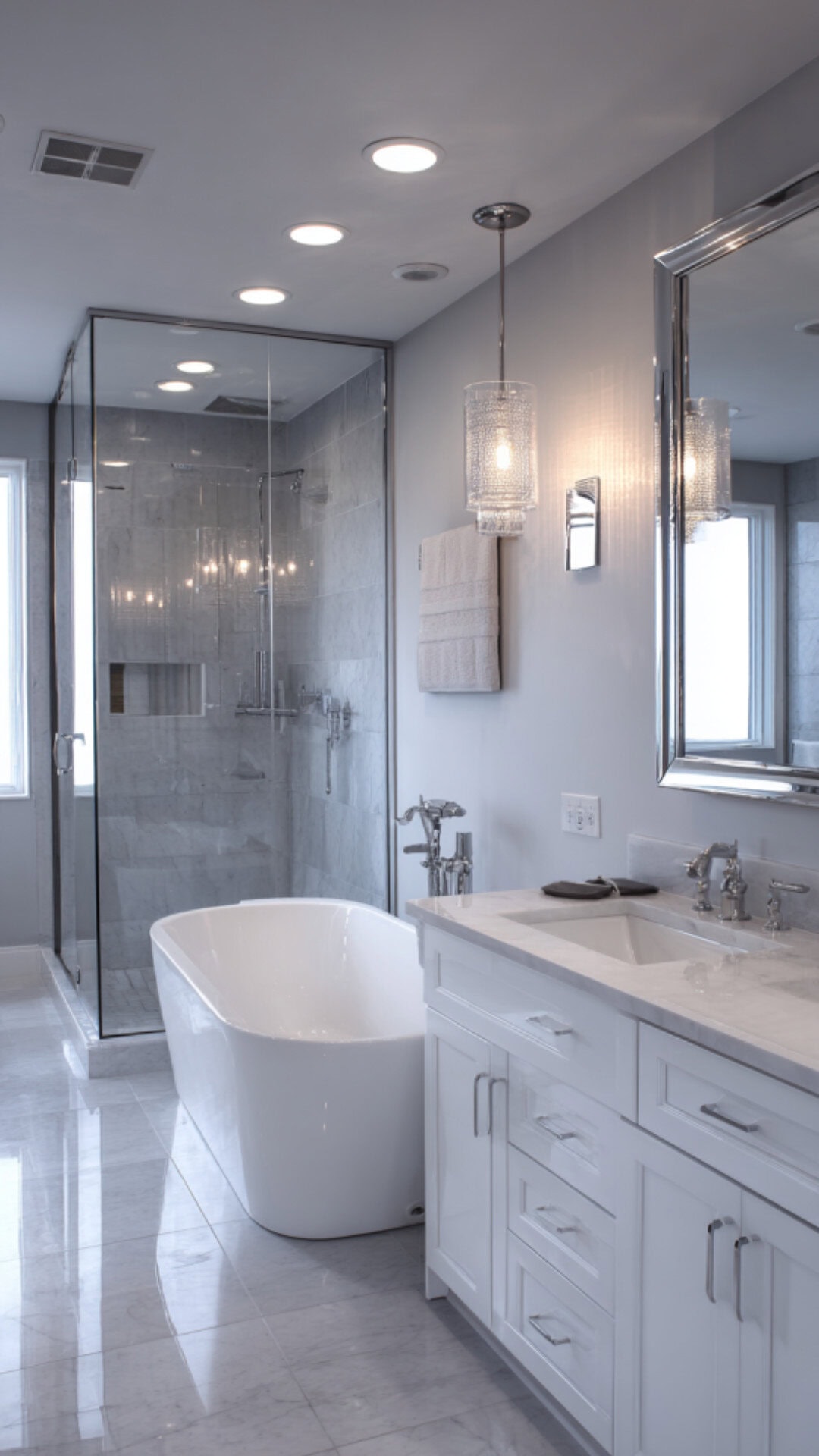7. Chrome Bathroom Sconces for Sleek Brightness