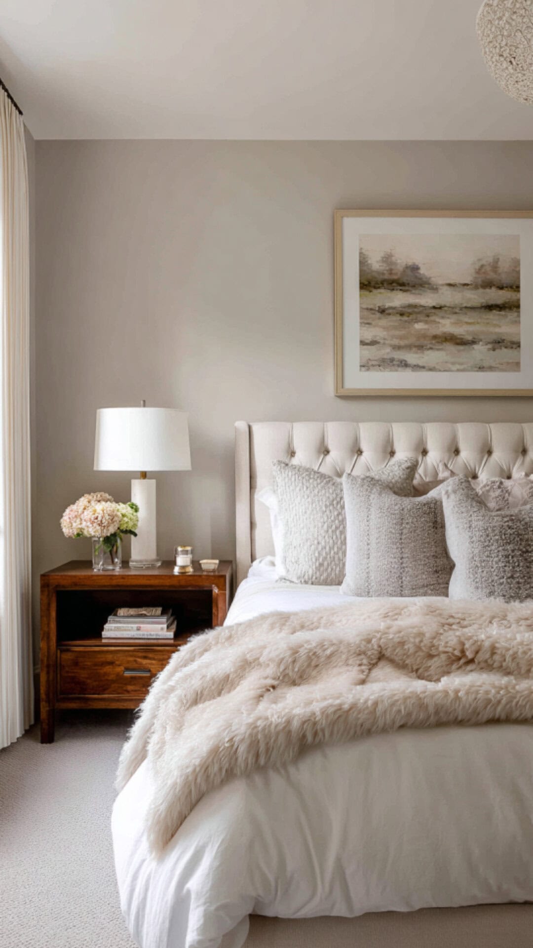 7. White and Beige Bedroom with Warm Neutral Tones