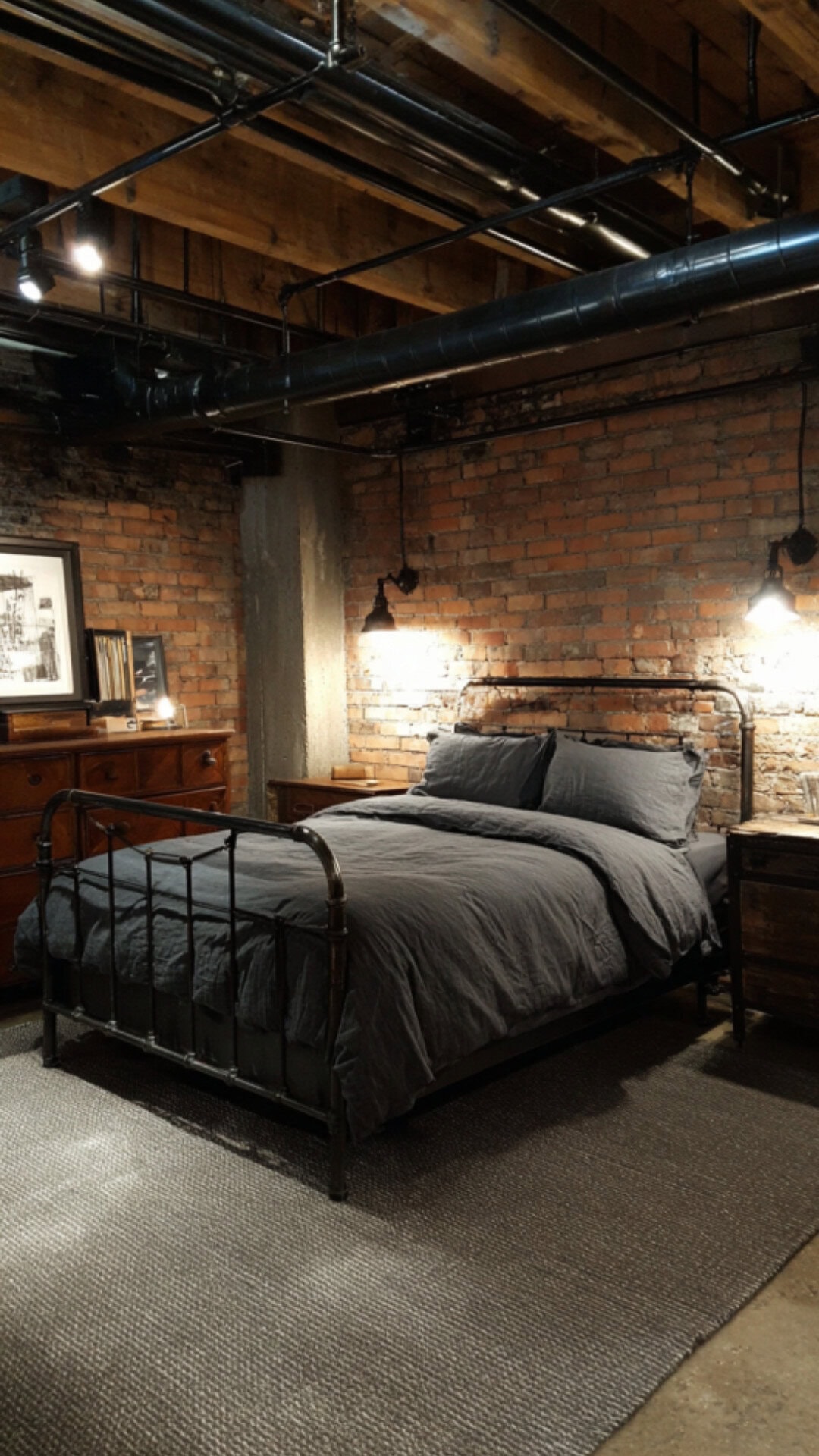 7. Industrial Teen Boy Bedroom with Urban Edge