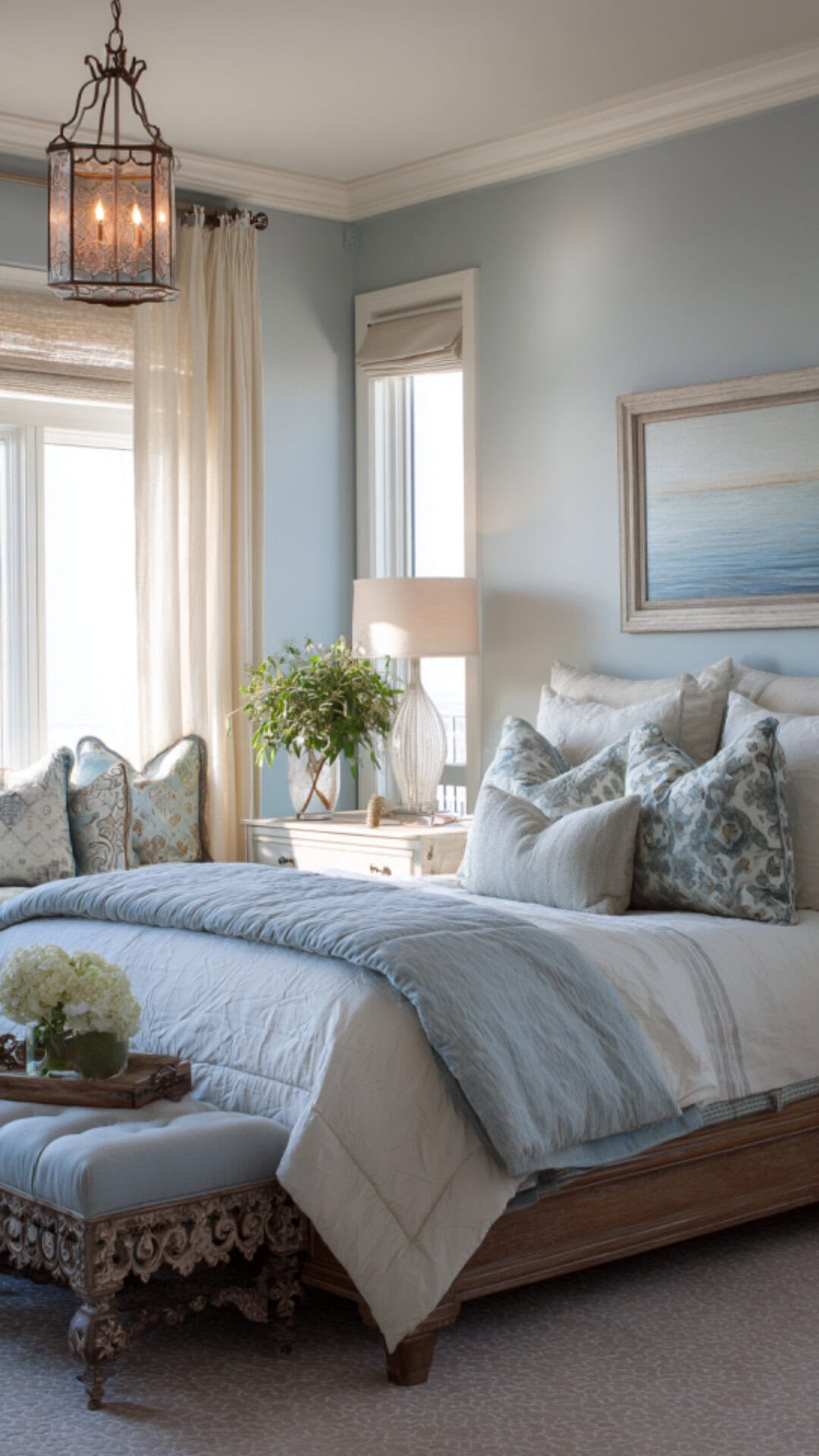 7. Coastal French Bedroom with Breezy Lightness