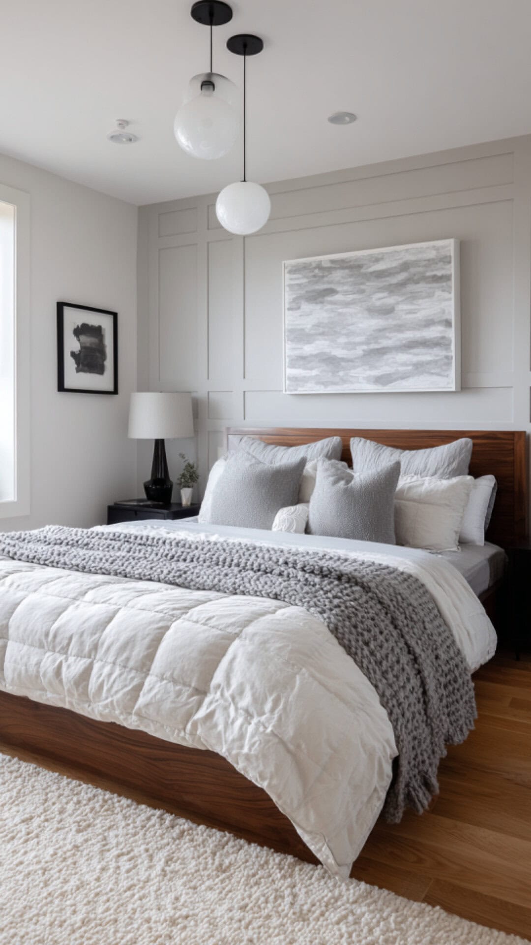 7. Modern Grey and White Bedroom