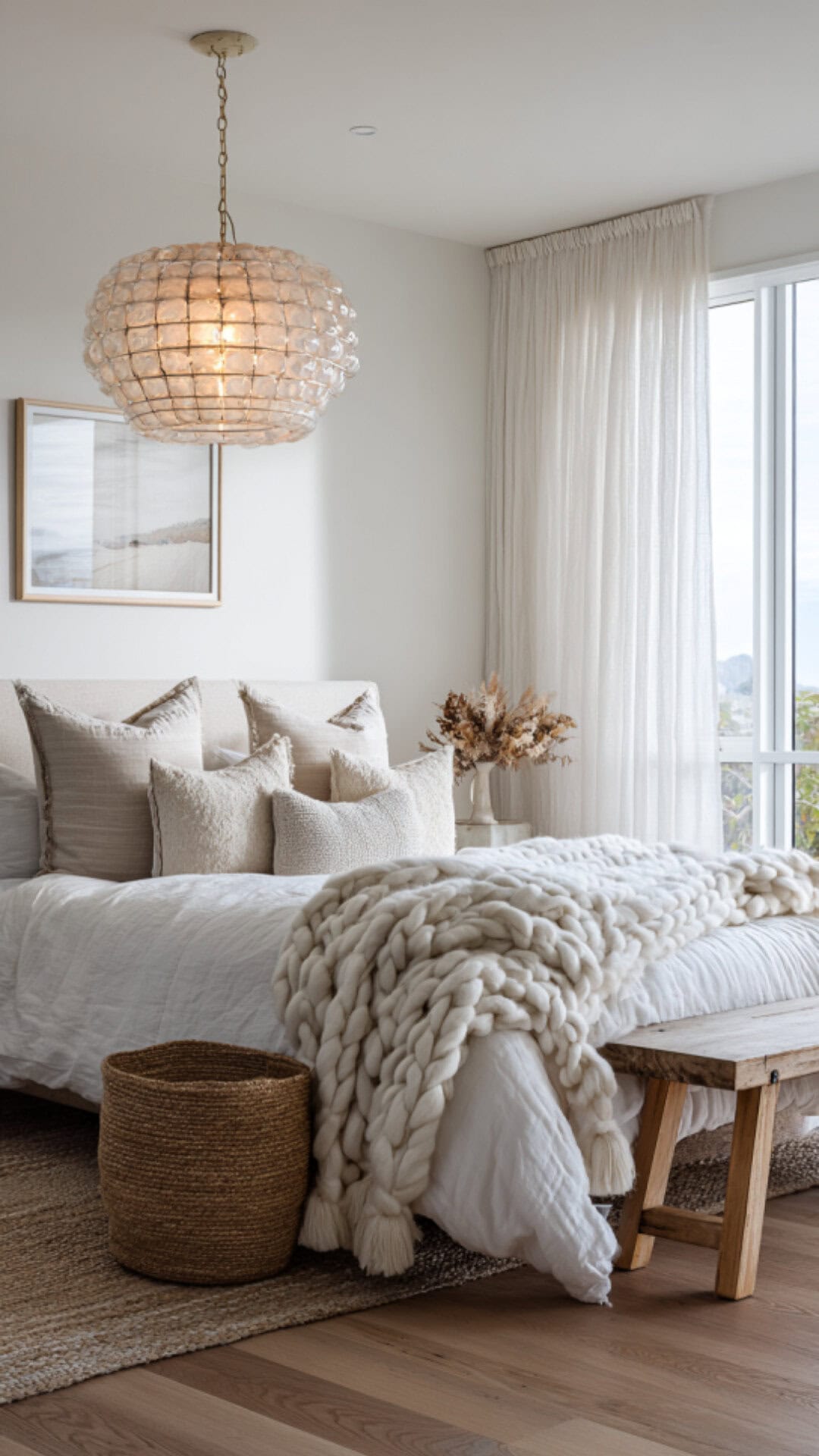 8. Coastal Scandi Bedroom with Breezy Lightness