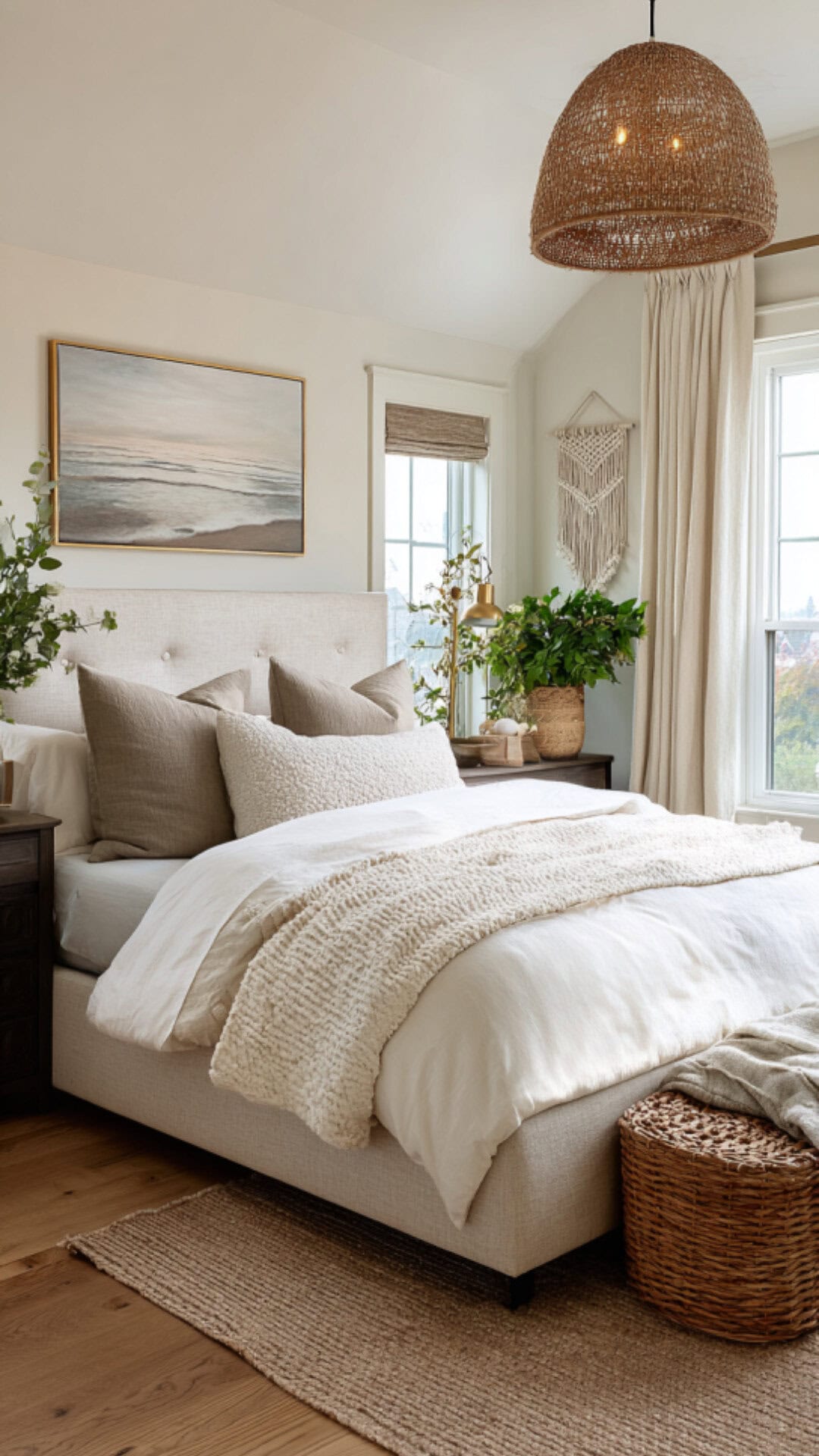8. Boho Primary Bedroom with Relaxed Layers