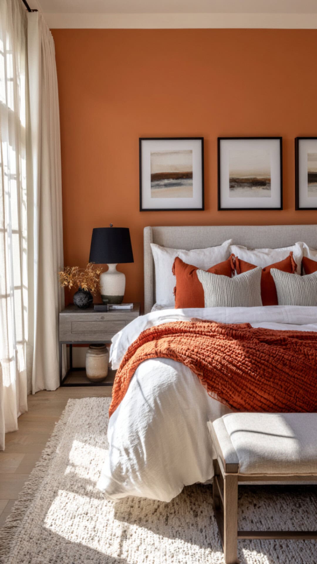 8. Orange Bedroom Décor for Women