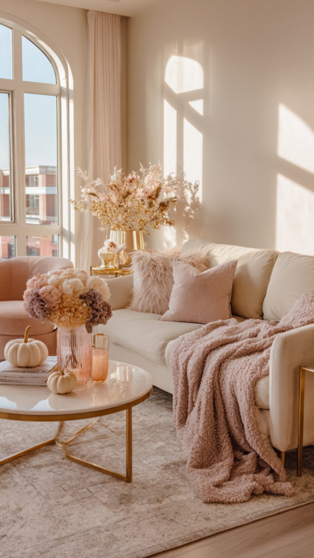 8. Pink Fall Decor for Playful Warmth