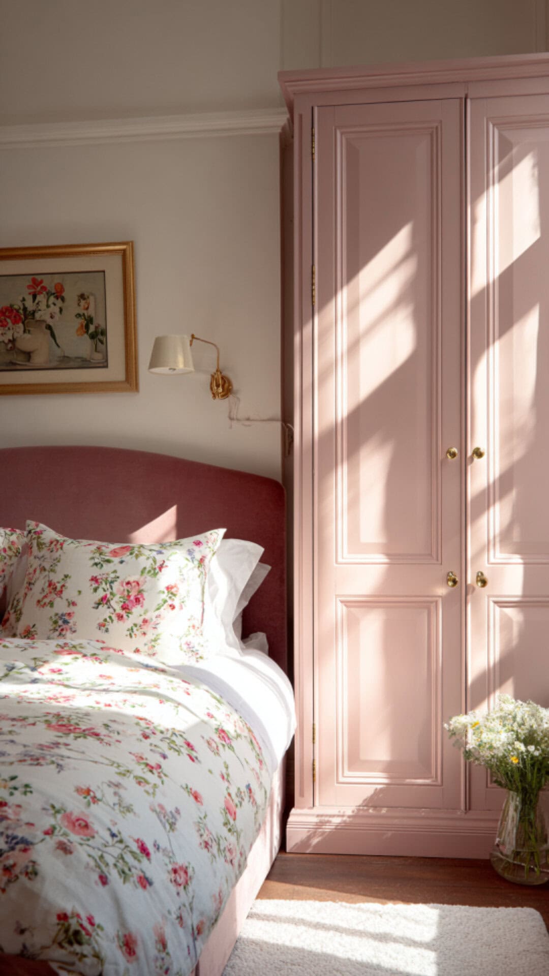 8. Pink Bedroom Wardrobe with Playful Charm