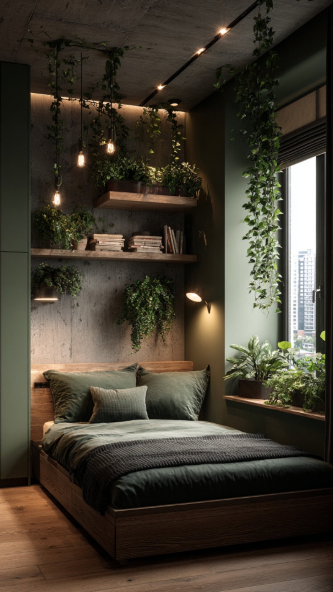 9. Green Kids Bedroom with Natural Energy