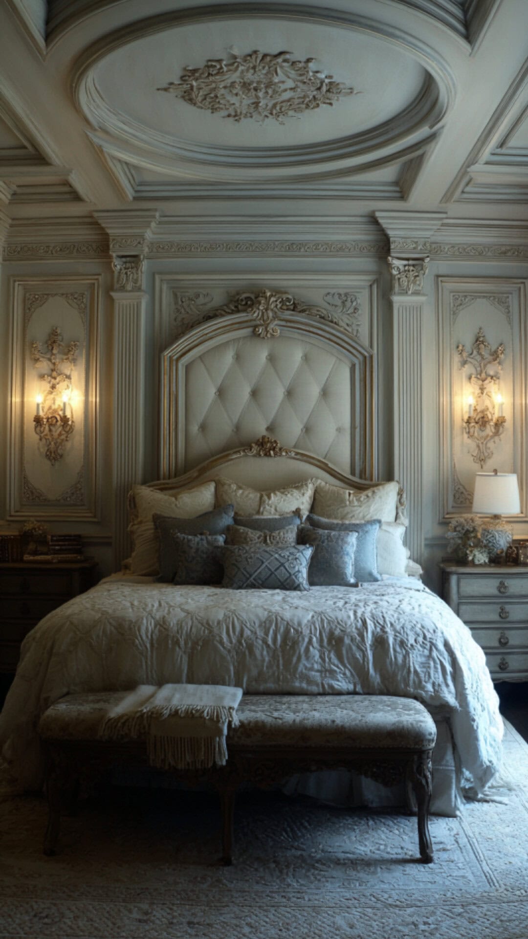 9. Classic French Bedroom with Elegant Detailing