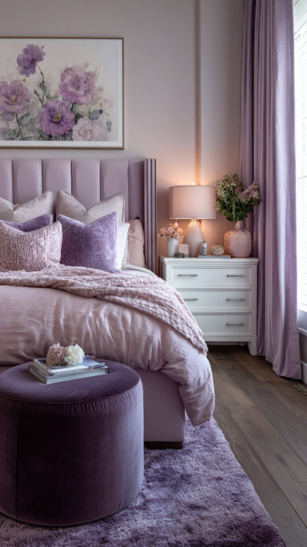 9. Purple Teen Girl Bedroom with Bold Elegance