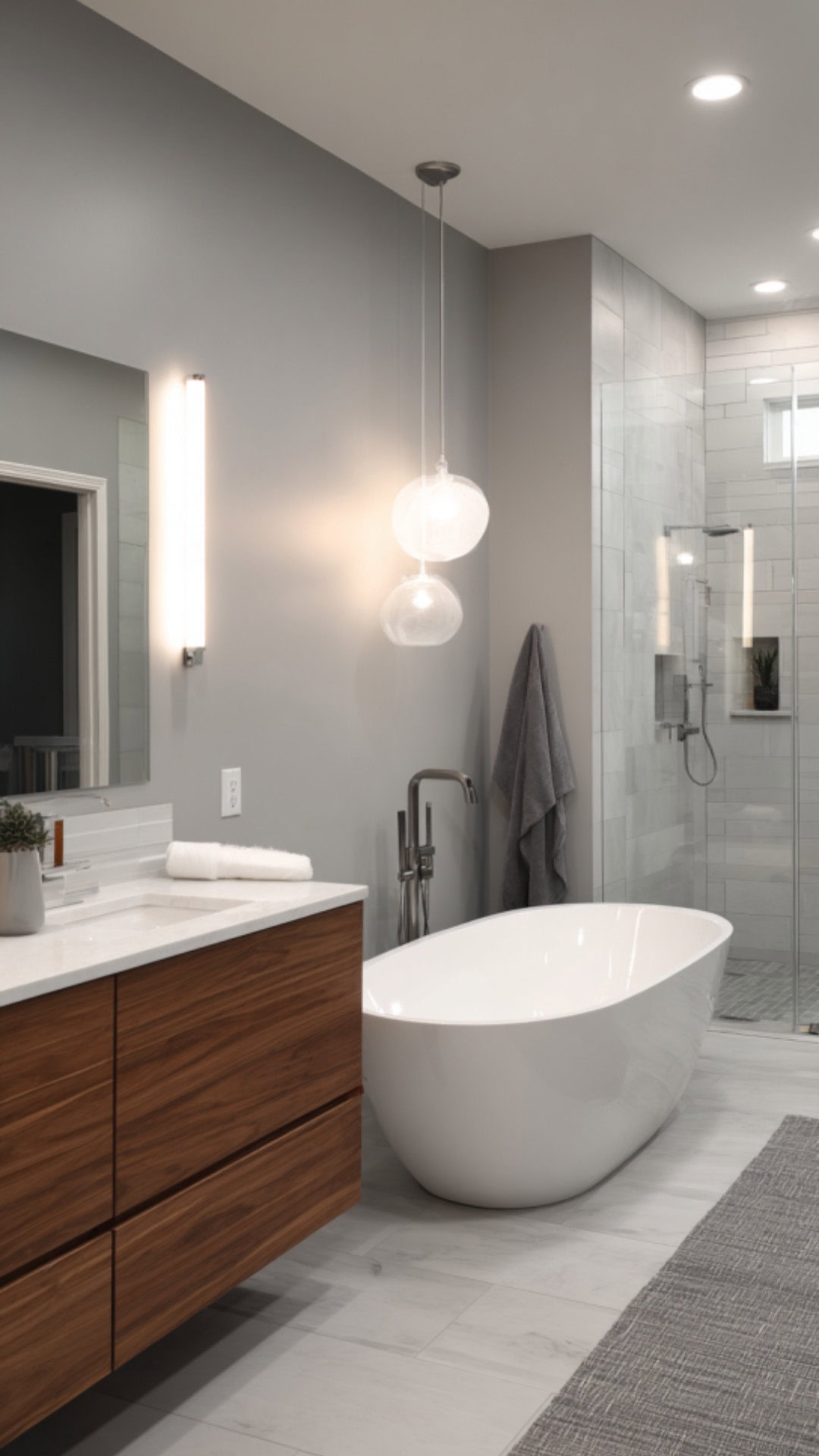 9. Modern Bathroom Paint with Sleek Appeal