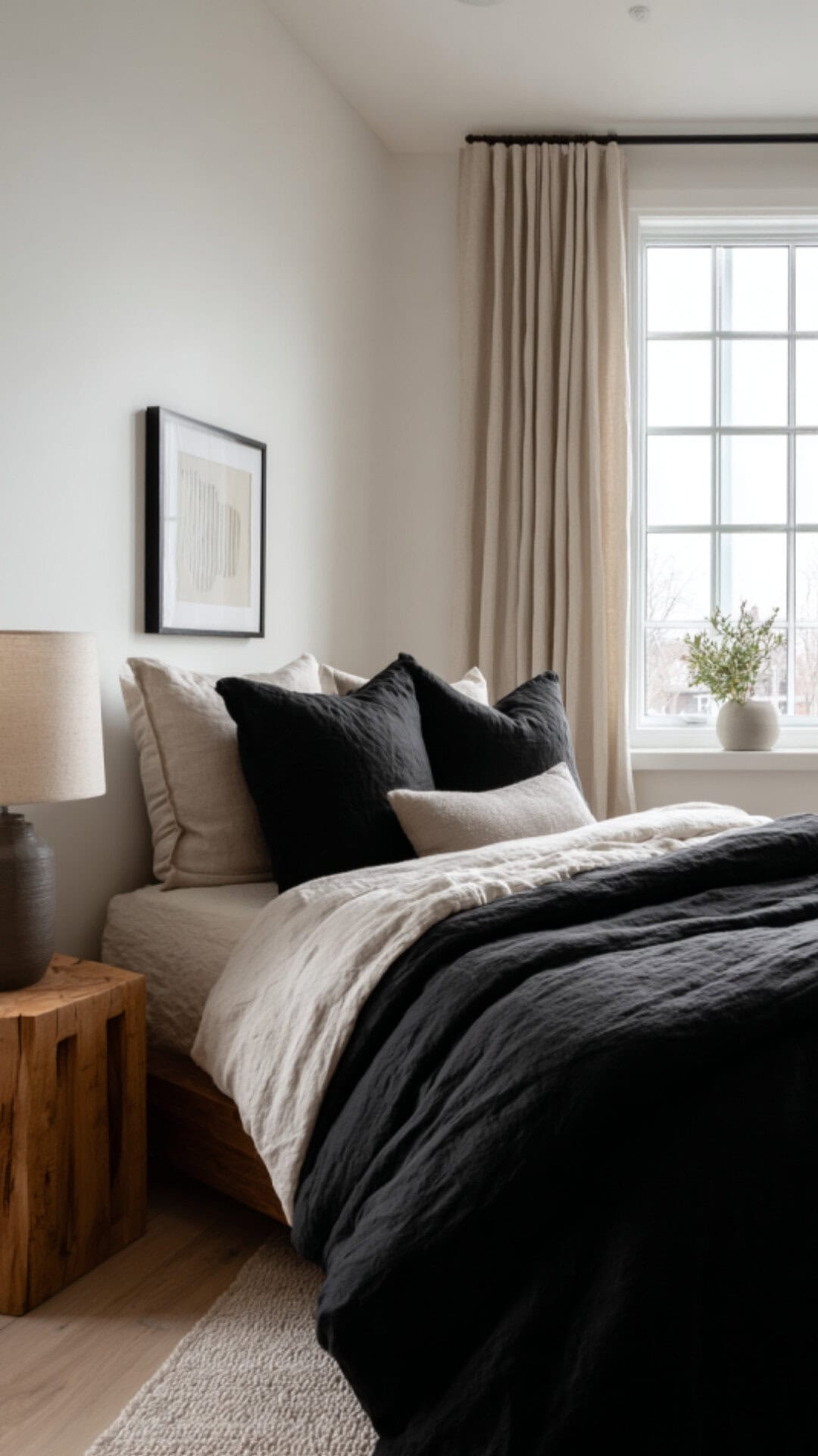 10. Minimalist Bedroom Color Combination with Sleek Simplicity