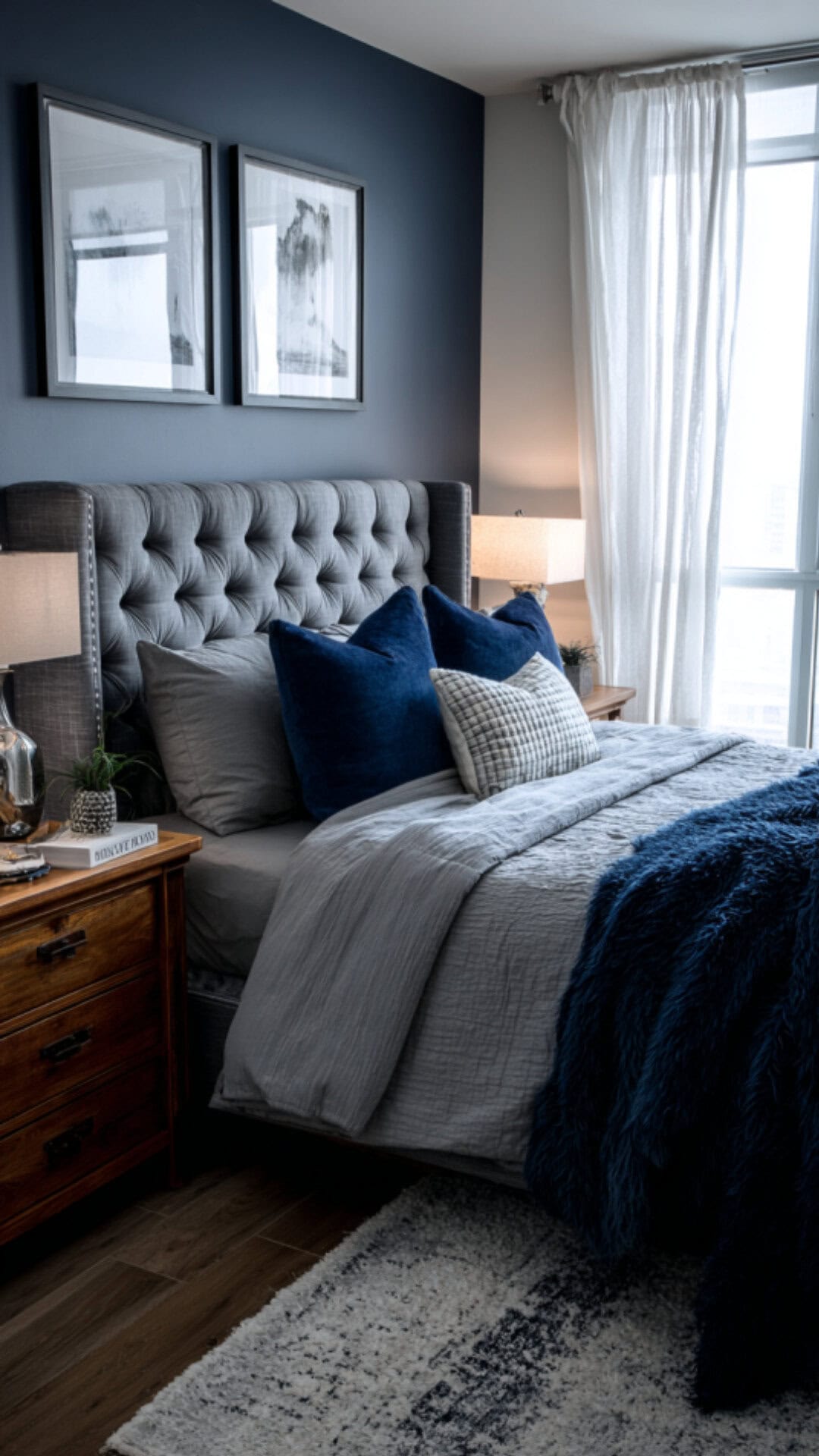 10. Blue and Grey Room for Men