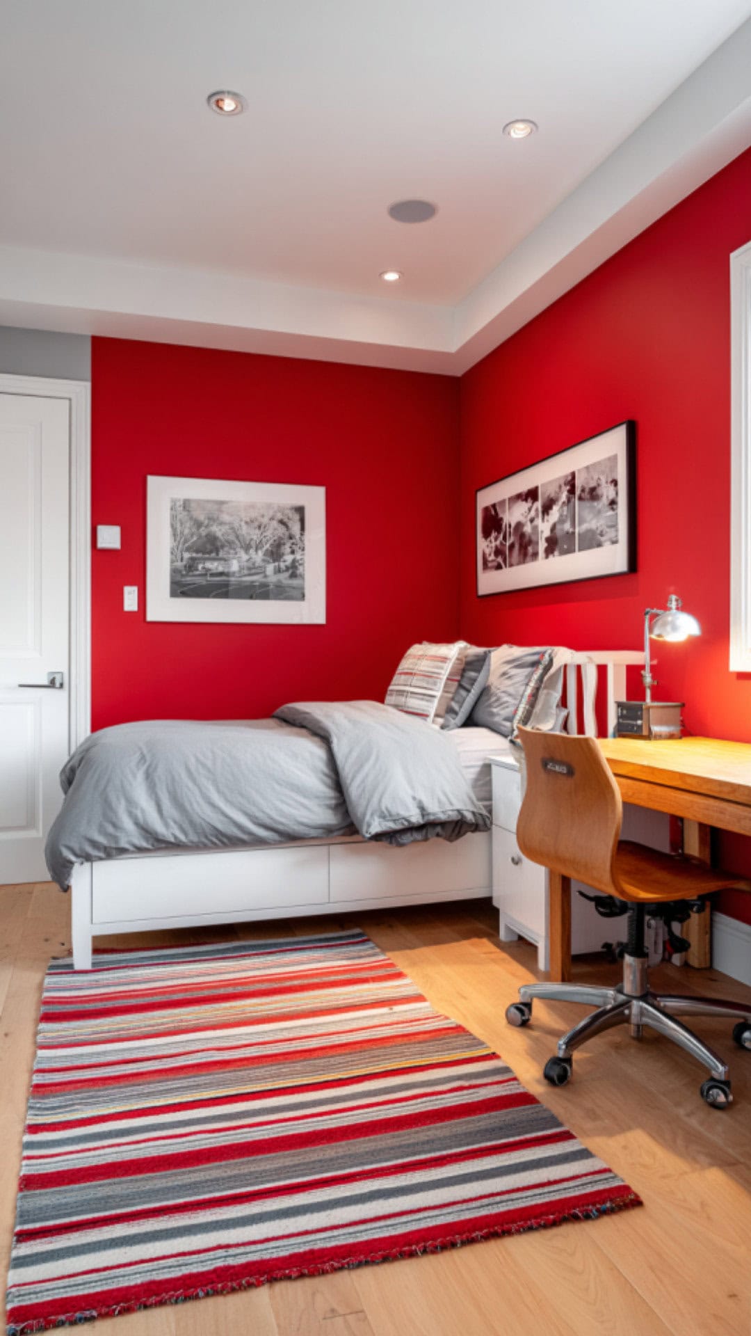 10. Red Bedroom for Young Boys