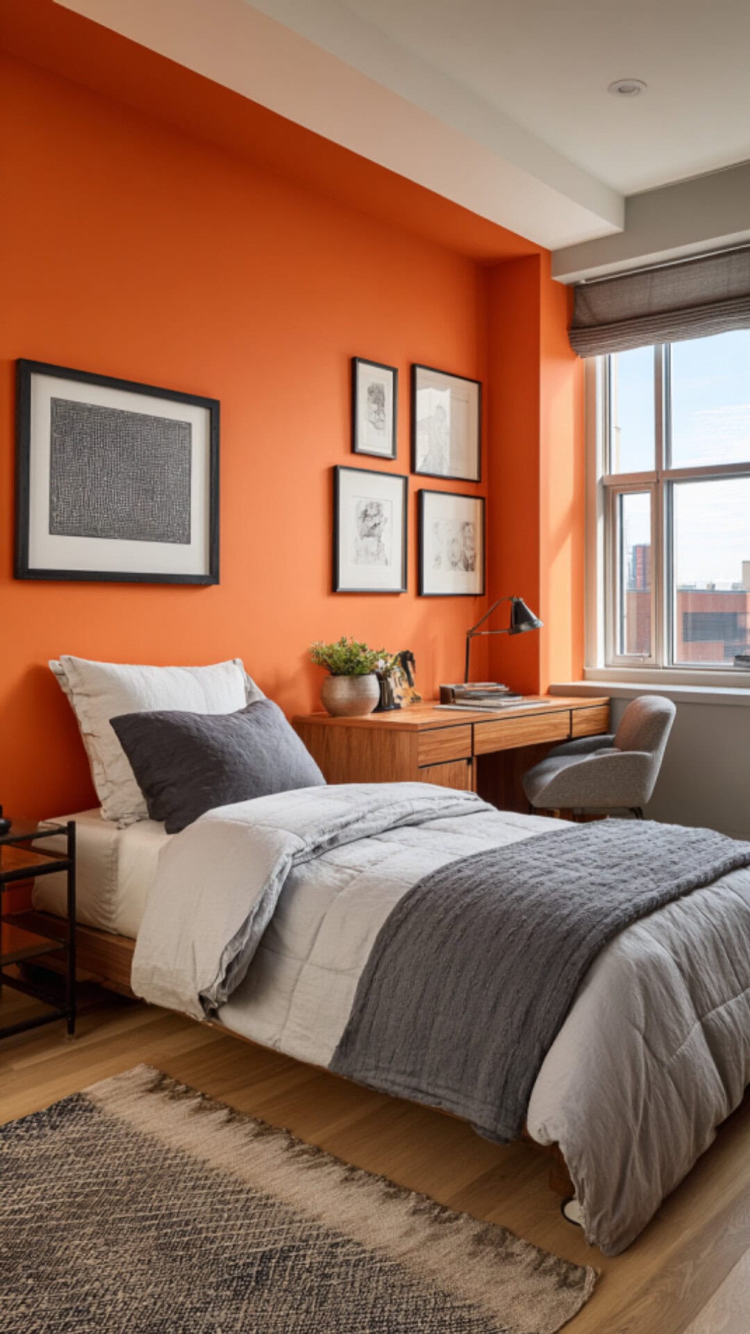 11. Orange Bedroom for Teenage Boys