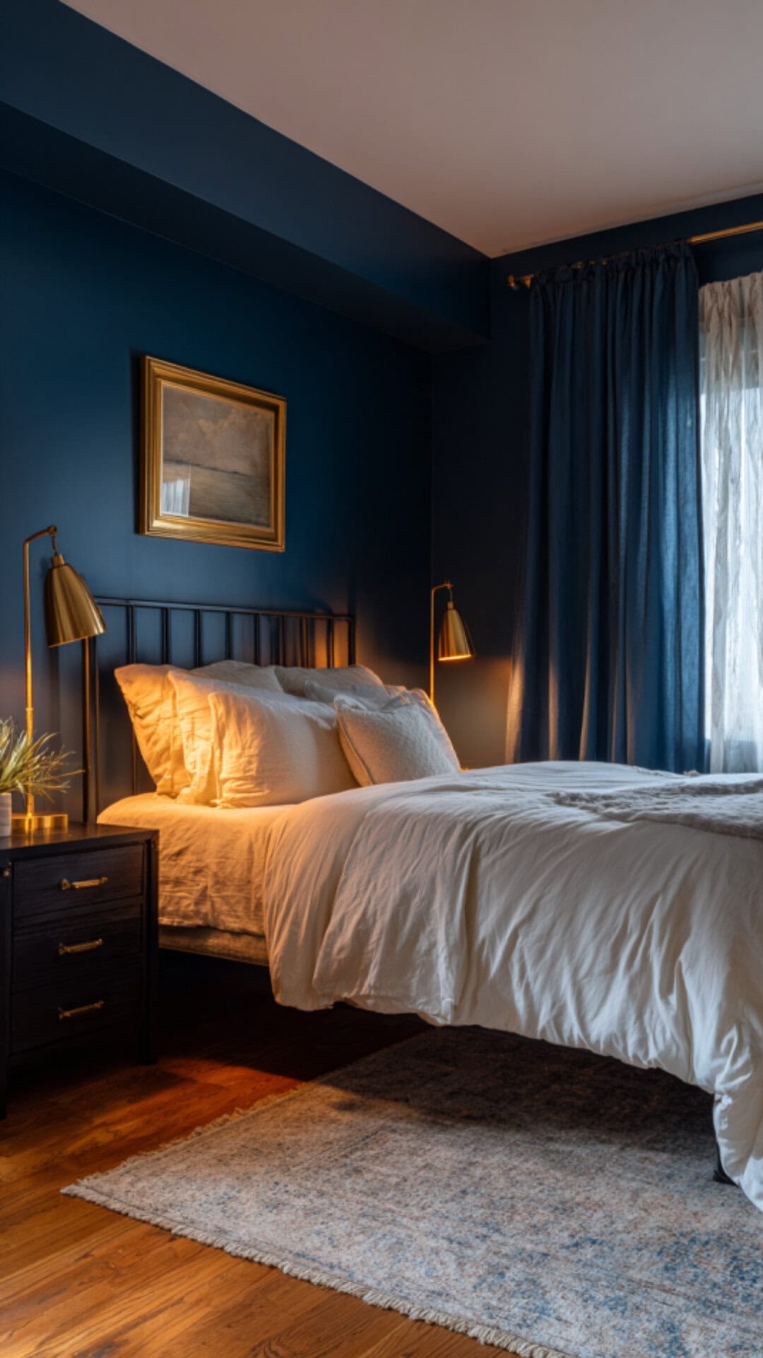 3. Blue Dark Romantic Bedroom