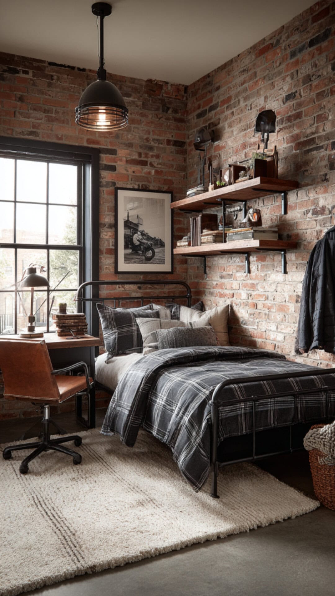 7. Industrial Bedroom for Teenage Boys