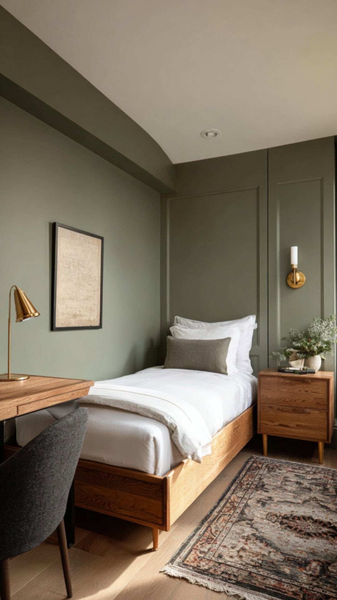 9. Pink and Grey Single Bedroom