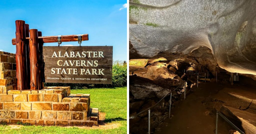 This Stunning Oklahoma State Park Hides the Only Gypsum Cave in America You Can Actually Walk Through