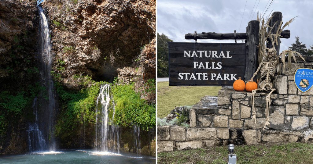 This Oklahoma State Park Hides a 77-Foot Waterfall at the Bottom of a Quiet Green Valley